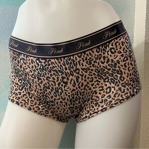 NWT PINK Leopard Print Boyshort / Boxer Panties